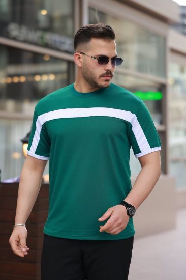 Erkek şerit Detaylı Kısa Kollu T-shirt resmi